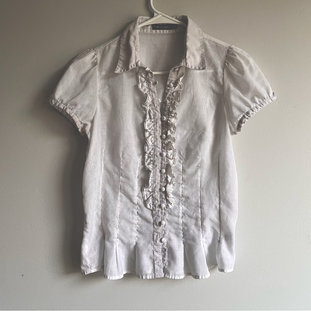 The Limited White Short Sleeve Top